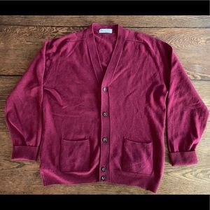 St. Michael Lambs Wool Men’s Cardigan Sweater L